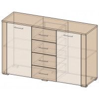 Тумба Интерлиния Коламбия КЛ-010 дуб венге/дуб серый купить в Минске