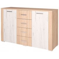 Тумба Интерлиния Коламбия КЛ-010 дуб сонома/дуб белый