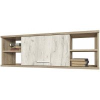 Полка настенная Интерлиния Коламбия КЛ-012 дуб сонома / дуб белый