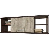 Полка настенная Интерлиния Коламбия КЛ-012 дуб венге / дуб серый