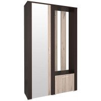 Шкаф Интерлиния Коламбия КЛ-014 117*42,5*202 дуб венге / дуб серый (левый)