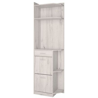 Стеллаж Интерлиния Лима ЛМ-СП (левый) дуб белый купить в Минске