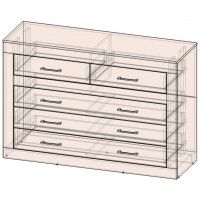 Комод Интерлиния Loft LT-5Ш дуб золотой / антрацит купить в Минске Комод Интерлиния Loft LT-5Ш дуб золотой / антрацит купить в Минске