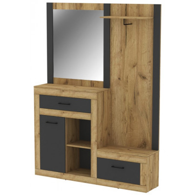 Шкаф Интерлиния Loft LT-ШК2 154*32,5*210,9 дуб золотой/антрацит купить в Минске