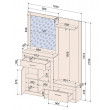 Шкаф Интерлиния Loft LT-ШК2 154*32,5*210,9 дуб золотой/антрацит купить в Минске