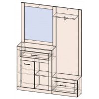 Шкаф Интерлиния Loft LT-ШК2 154*32,5*210,9 дуб золотой/антрацит купить в Минске