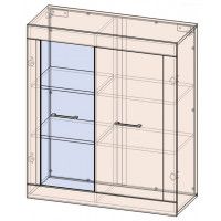 Шкаф навесной Интерлиния Loft LT-ШН1 дуб золотой/антрацит купить в Минске