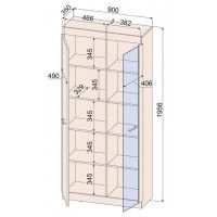 Шкаф Интерлиния Loft LT-ШВ1 90*35*195,6 дуб золотой/антрацит купить в Минске
