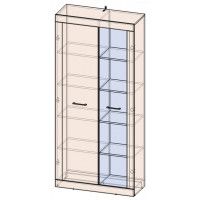 Шкаф Интерлиния Loft LT-ШВ1 90*35*195,6 дуб золотой/антрацит купить в Минске