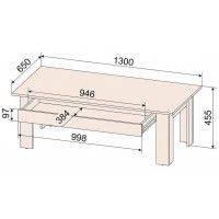 Стол журнальный Интерлиния Loft LT-СЖ1 дуб золотой/антрацит купить в Минске Стол журнальный Интерлиния Loft LT-СЖ1 дуб золотой/антрацит купить в Минске