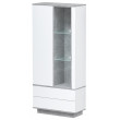 Шкаф Интерлиния Quartz QZ-ШК1 90*39,6*200 (с подсветкой) белый платинум / бетон купить в Минске