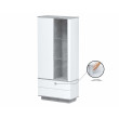 Шкаф Интерлиния Quartz QZ-ШК1 90*39,6*200 белый платинум / бетон купить в Минске