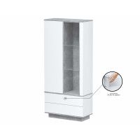Шкаф Интерлиния Quartz QZ-ШК1 90*39,6*200 белый платинум / бетон купить в Минске Шкаф Интерлиния Quartz QZ-ШК1 90*39,6*200 белый платинум / бетон купить в Минске