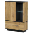 Шкаф Интерлиния Quartz QZ-ШК2 110*39,6*54,1 (с подсветкой) дуб нокс/черный купить в Минске