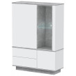 Шкаф Интерлиния Quartz QZ-ШК2 110*39,6*54,1 (с подсветкой) белый платинум / бетон купить в Минске