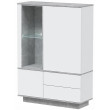 Шкаф Интерлиния Quartz QZ-ШК2 110*39,6*54,1 (с подсветкой) белый платинум / бетон купить в Минске