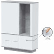 Шкаф Интерлиния Quartz QZ-ШК2 110*39,6*54,1 белый платинум / бетон купить в Минске