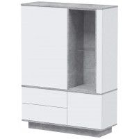 Шкаф Интерлиния Quartz QZ-ШК2 110*39,6*54,1 белый платинум / бетон