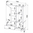 Шкаф Интерлиния Quartz QZ-ШК2 110*39,6*54,1 белый платинум / бетон купить в Минске