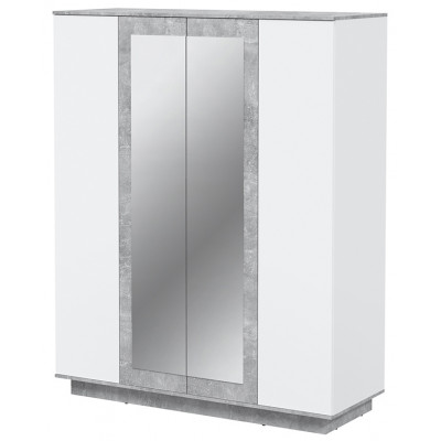 Шкаф Интерлиния Quartz QZ-ШК3 160*59,6*200 белый платинум/бетон купить в Минске