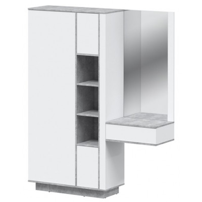 Шкаф Интерлиния Quartz QZ-ШК4 157*39,6*200 белый платинум / бетон купить в Минске