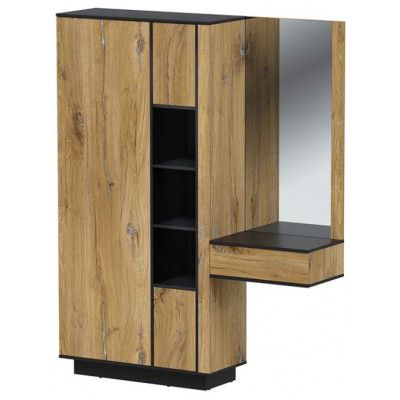 Шкаф Интерлиния Quartz QZ-ШК4 157*39,6*200 дуб нокс/черный купить в Минске