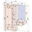 Шкаф Интерлиния Quartz QZ-ШК4 157*39,6*200 белый платинум / бетон купить в Минске