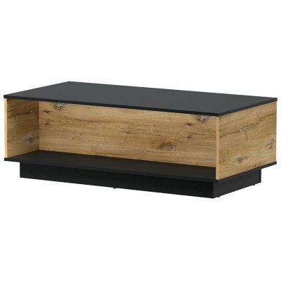 Стол журнальный Интерлиния Quartz QZ-СЖ1 дуб нокс / черный купить в Минске