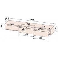 Тумба под телевизор Интерлиния Quartz QZ-Т3Ш дуб нокс/черный купить в Минске