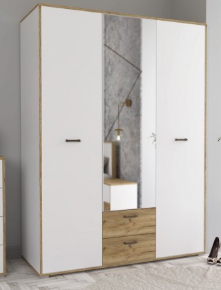Шкаф Интерлиния Skandi SC-ШК1 150*47,2*202 белый платинум/дуб золотой купить в Минске