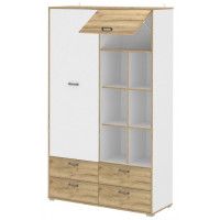 Шкаф Интерлиния Scandi SC-ШК2 120*43*202 белый платинум / дуб золотой Шкаф Интерлиния Scandi SC-ШК2 120*43*202 белый платинум / дуб золотой