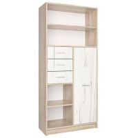 Шкаф комбинированный Интерлиния СК-021 80*42*182 дуб сонома/дуб белый