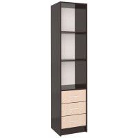 Шкаф комбинированный Интерлиния СК-023 40*42*182 (без витрины) дуб венге/дуб молочный