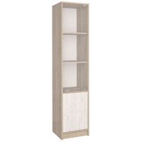 Шкаф комбинированный Интерлиния СК-024 40*42*182 (с витриной) дуб сонома/дуб белый