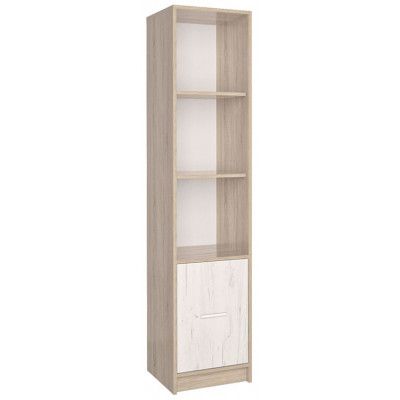 Шкаф комбинированный Интерлиния СК-024 40*42*182 (без витрины) дуб сонома/дуб белый купить в Минске