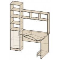Компьютерный стол Интерлиния СК-05 145*90*182 дуб венге/дуб серый купить в Минске