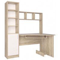 Компьютерный стол Интерлиния СК-05 145*90*182 дуб сонома/белый
