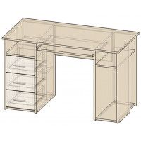 Компьютерный стол Интерлиния СК-10 120*60*75 дуб сонома/дуб белый купить в Минске