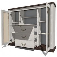 Шкаф Интерлиния Тауэр ТР-ПБ вудлайн/дуб венге купить в Минске