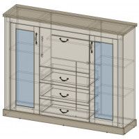 Шкаф Интерлиния Тауэр ТР-ПБ вудлайн/дуб венге купить в Минске
