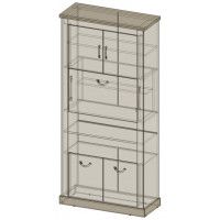 Шкаф Интерлиния Тауэр ТР-ШБ вудлайн/дуб венге купить в Минске