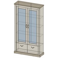 Шкаф Интерлиния Тауэр ТР-ШГ2В 110,3*36,6*201 вудлайн/дуб венге купить в Минске