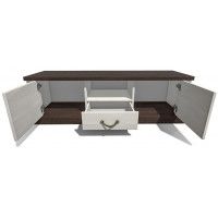 Тумба под телевизор Интерлиния Тауэр ТР-Т150 вудлайн/дуб венге купить в Минске