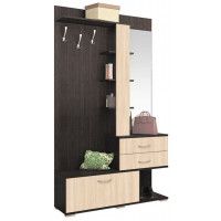 Шкаф Интерлиния Вита-1 117*35,6*205,7 дуб венге/дуб молочный