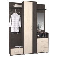 Шкаф Интерлиния Вита-4 170*40*222 дуб венге/дуб молочный