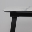 Стол AV 1208 HPL+МДФ 1200 (1600)*800 мрамор белый/черный купить в Минске