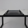 Стол AV 1208 HPL+МДФ 1200 (1600)*800 мрамор белый/черный купить в Минске