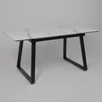 Стол AV 1208 HPL+МДФ 1200 (1600)*800 мрамор белый/черный купить в Минске Стол AV 1208 HPL+МДФ 1200 (1600)*800 мрамор белый/черный купить в Минске