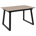 Стол AV 1208 HPL+МДФ 1200 (1600)*800 Дуб Делано натуральный/черный
