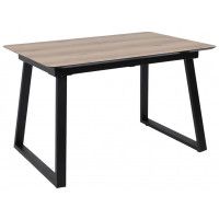 Стол AV 1208 HPL+МДФ 1200 (1600)*800 Дуб Делано натуральный/черный